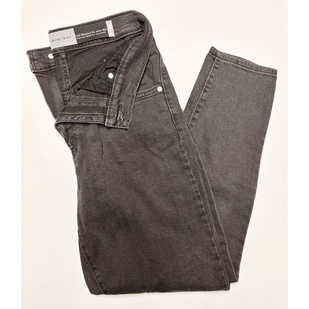 Levis Silver Tab Women's Jeans Size 27x27 Black High Waist Mom Jean 27" Inseam